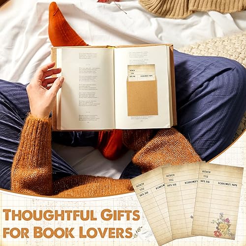 Miniatura 6 de Juego de 120 bolsillos para libros de biblioteca y libros de biblioteca, tarjetas de biblioteca, catálogo, tarjetas de pago y sobres de bolsillo