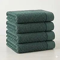4 Toalhas De Banho Gigante Gramatura 500 G/m² Grossa Felpuda Eleganz (VERDE)