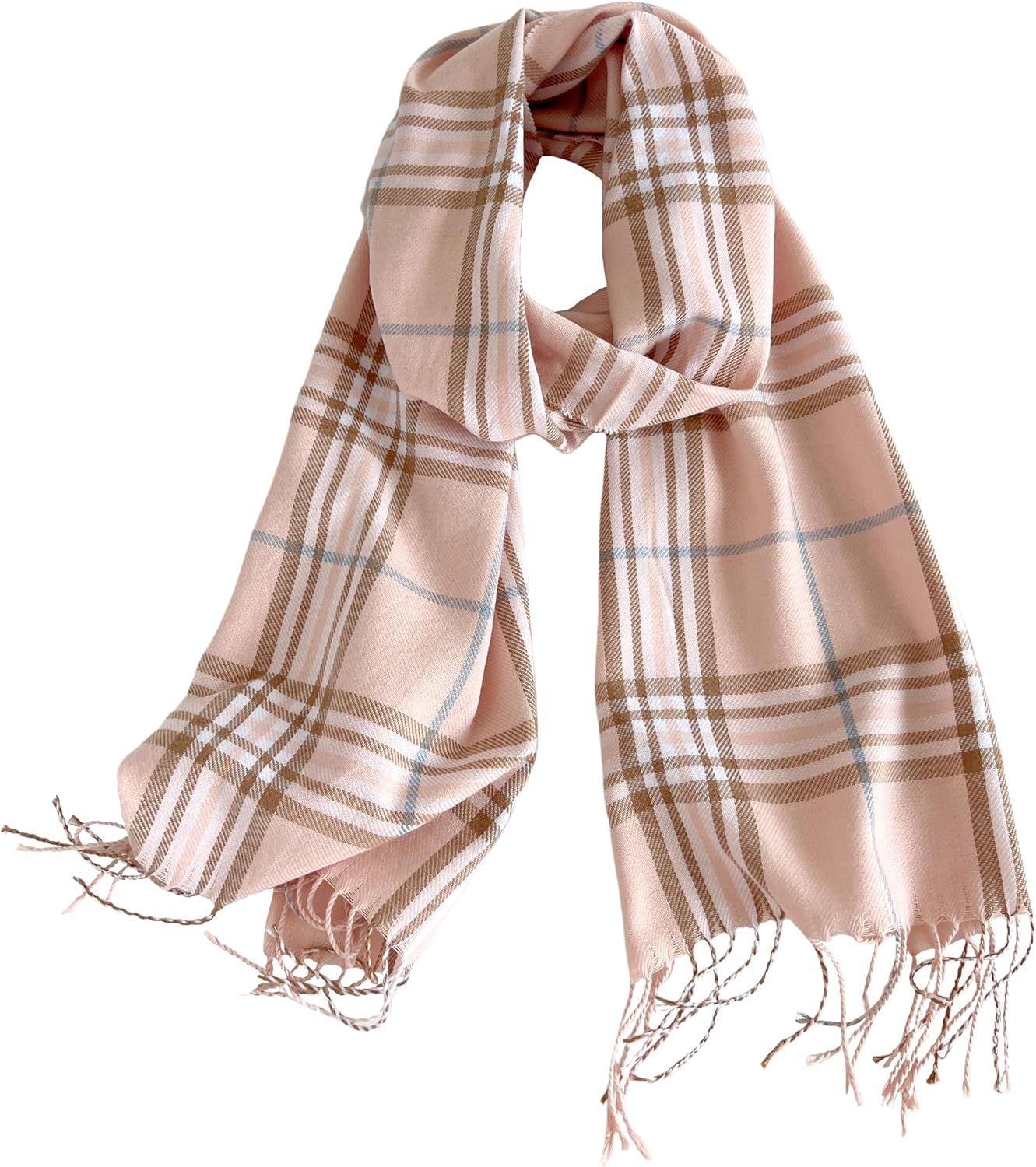 Women’s Scarf Classic Tassel Plaid Super Soft Classic Cashmere Feel Fall Winter Scarves Tartan Warm Chunky Wrap Shawl