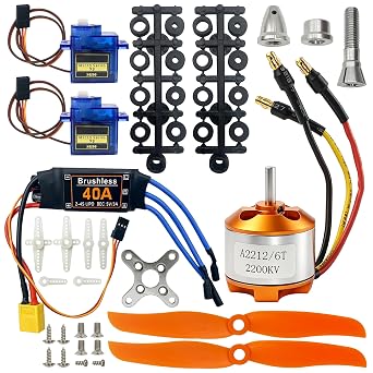RC Airplane Motor A2212-6T KV2200 Brushless Motor Bundle with 40A XT60T ESC
