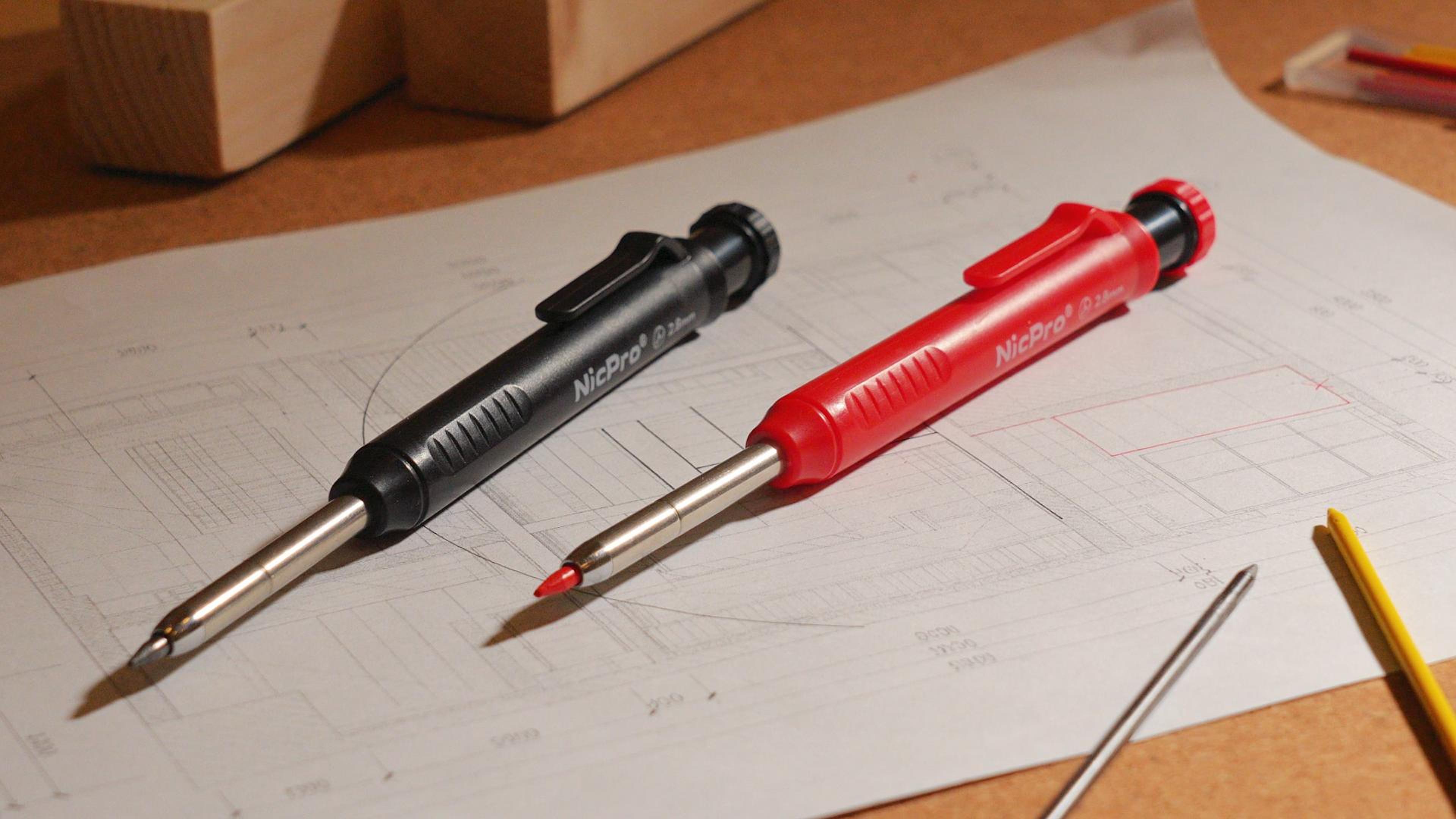 Amazon.com : Nicpro 4 Pack Carpenter Pencil with Sharpener