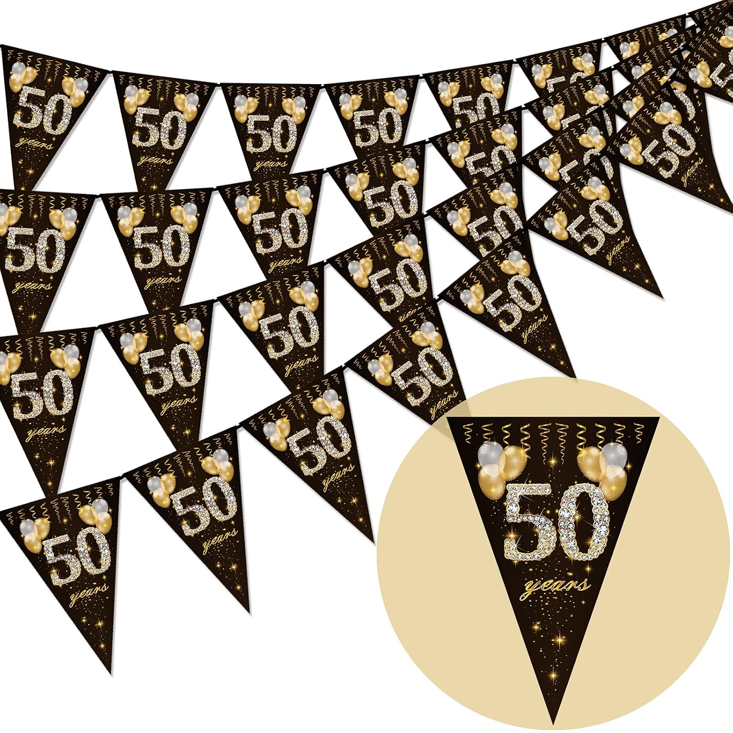 50th birthday bunting, Happy Banner Bunting Flags