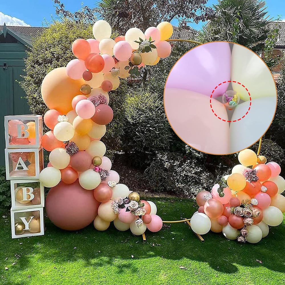 ZDQC Kit arco per palloncini in metallo da 1,5 m, arco per palloncini rotondo oro, kit cornice per cerchio di palloncini, supporto per ghirlanda di palloncini, arco nuziale rotondo, set di supporti pe