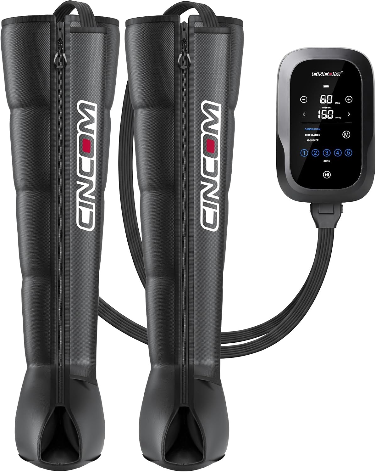 CINCOM Cordless Air Compression Recovery System | Leg Massager Boots for Circulation, Legs Compression Device for Athlete Fast Recovery