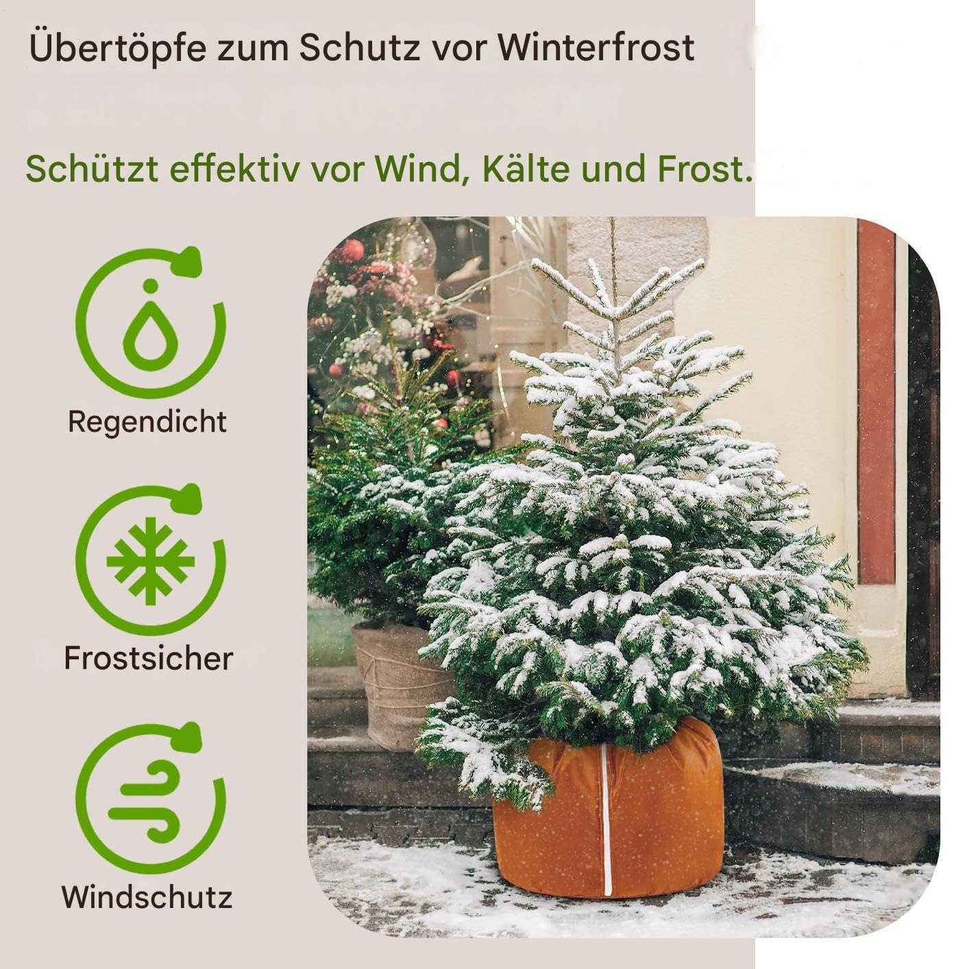 Blumentopf Frostschutz Abdeckung Wiederverwendbar Und Wasserdicht Sowie