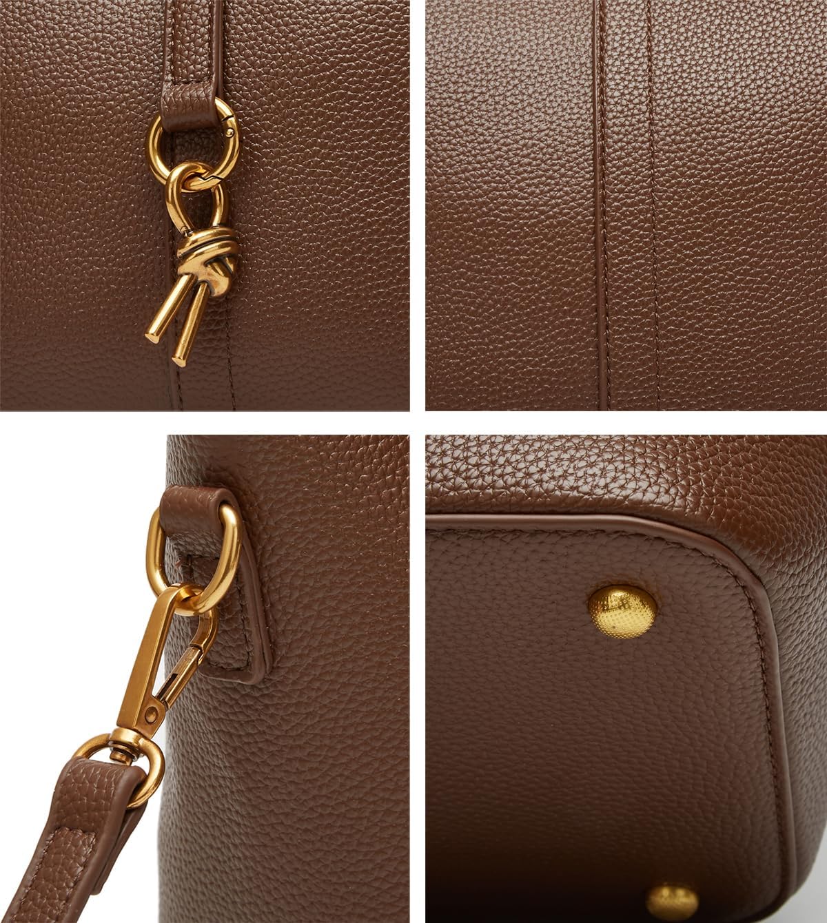 Women Bucket Bag PU Leather Hobo Bag Fashion Shoulder Crossbody Vintage Tote Small Handabg Purse - Image 4