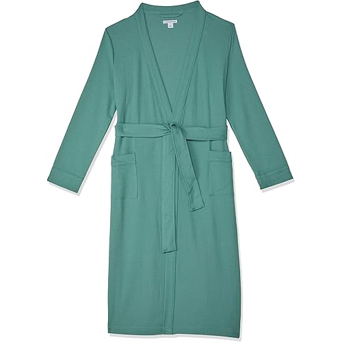 Amazon Essentials Women's Lightweight Waffle Full-Length Robe (Available in Plus Size)