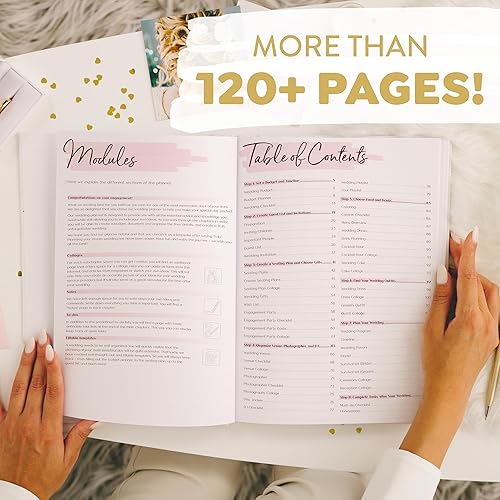 Miniatura 5 de Planificador de bodas – Libro y organizador de planificación de bodas – Regalo de compromiso – Planificador de bodas Libro y organizador para la