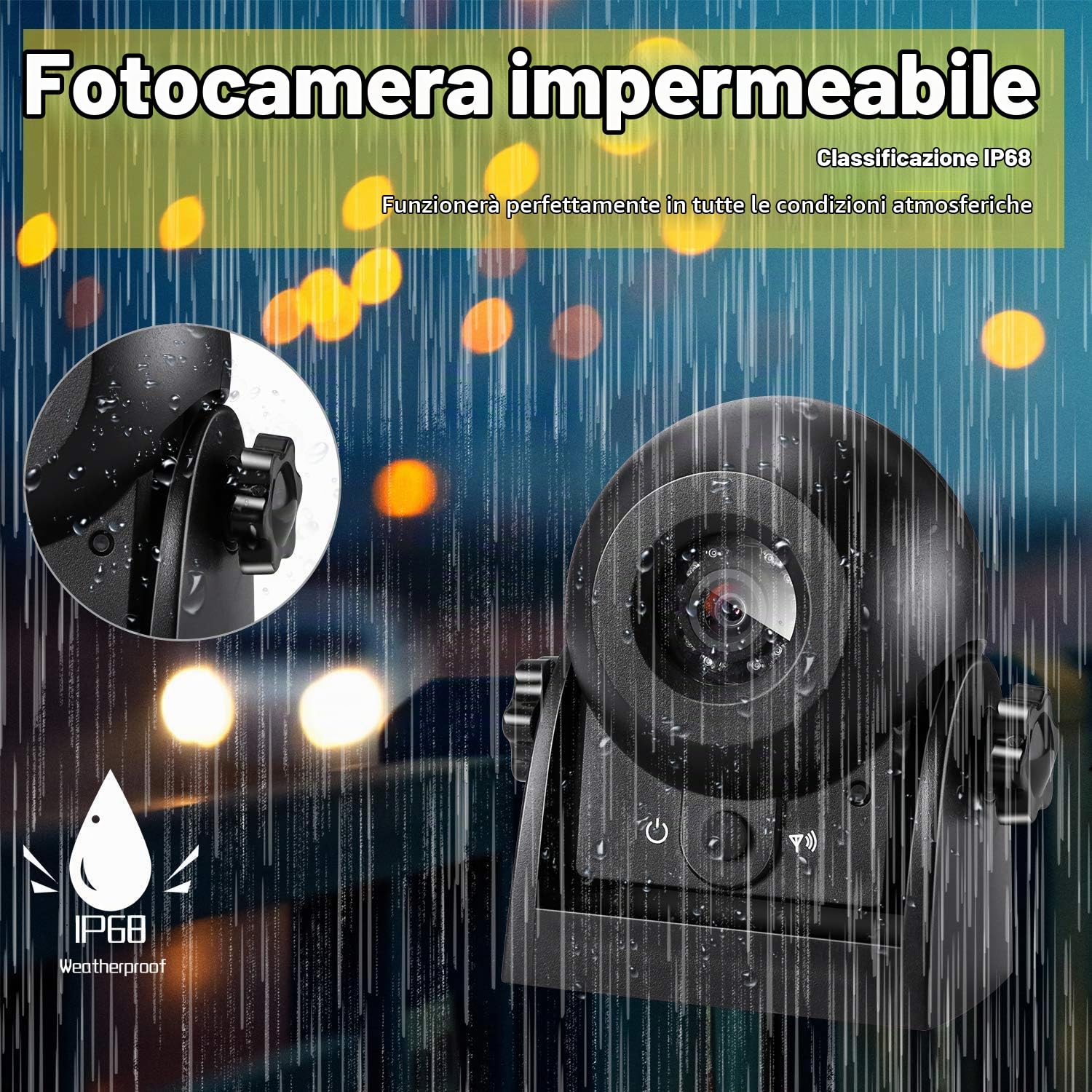 Telecamera Di Retromarcia Senza Fili, Uzone Telecamera Di Backup Magnetica WiFi, Super Notte Vision / IP68 Telecamera Impermeabile Per Camion, Camper, Furgone, Rimorchio Telecamera Di Parcheggio …