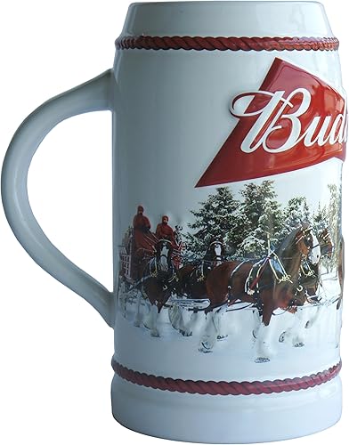 Miniatura 3 de Budweiser Humpen, jarra para cerveza Holiday Stein, 31oz, 2016