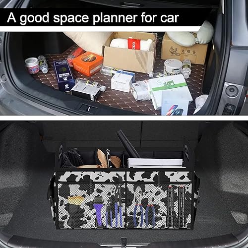 Miniatura 6 de Femuar Organizador de maletero de automóvil, organizador de almacenamiento de coche con 72 L, gran capacidad, impermeable, plegable y 11 bolsillos,