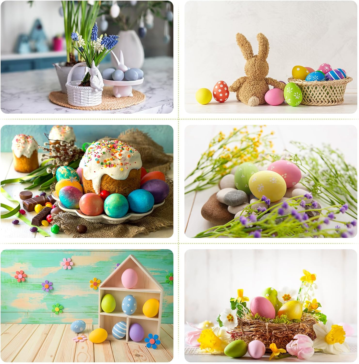 72 Pcs Easter Wooden Eggs Decorations Wood Fake Eggs Bulk for Crafts Faux Chicken Nesting Play for Easter Gifts Basket Fillers Home Kitchen Party Decor (Macaron)
