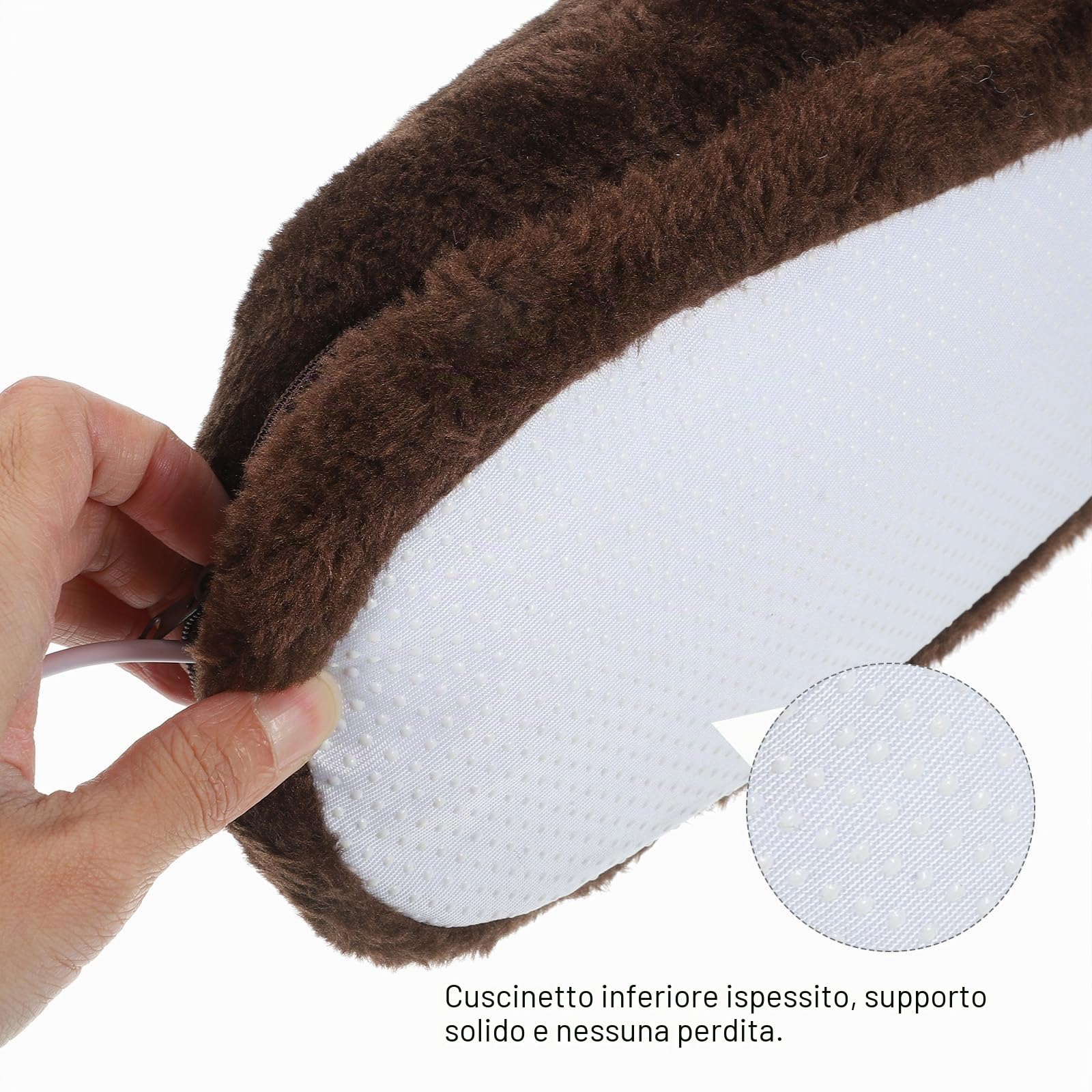 Healifty Pantofole riscaldanti elettriche USB scaldapiedi scarpe riscaldate elettriche scarpe invernali per adulti marroni (medio), Nero , Medium