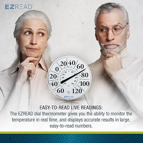 Miniatura 4 de Headwind Consumer Productos 840-1210 EZREAD Termómetro de esfera Basic Blanco 12.5"