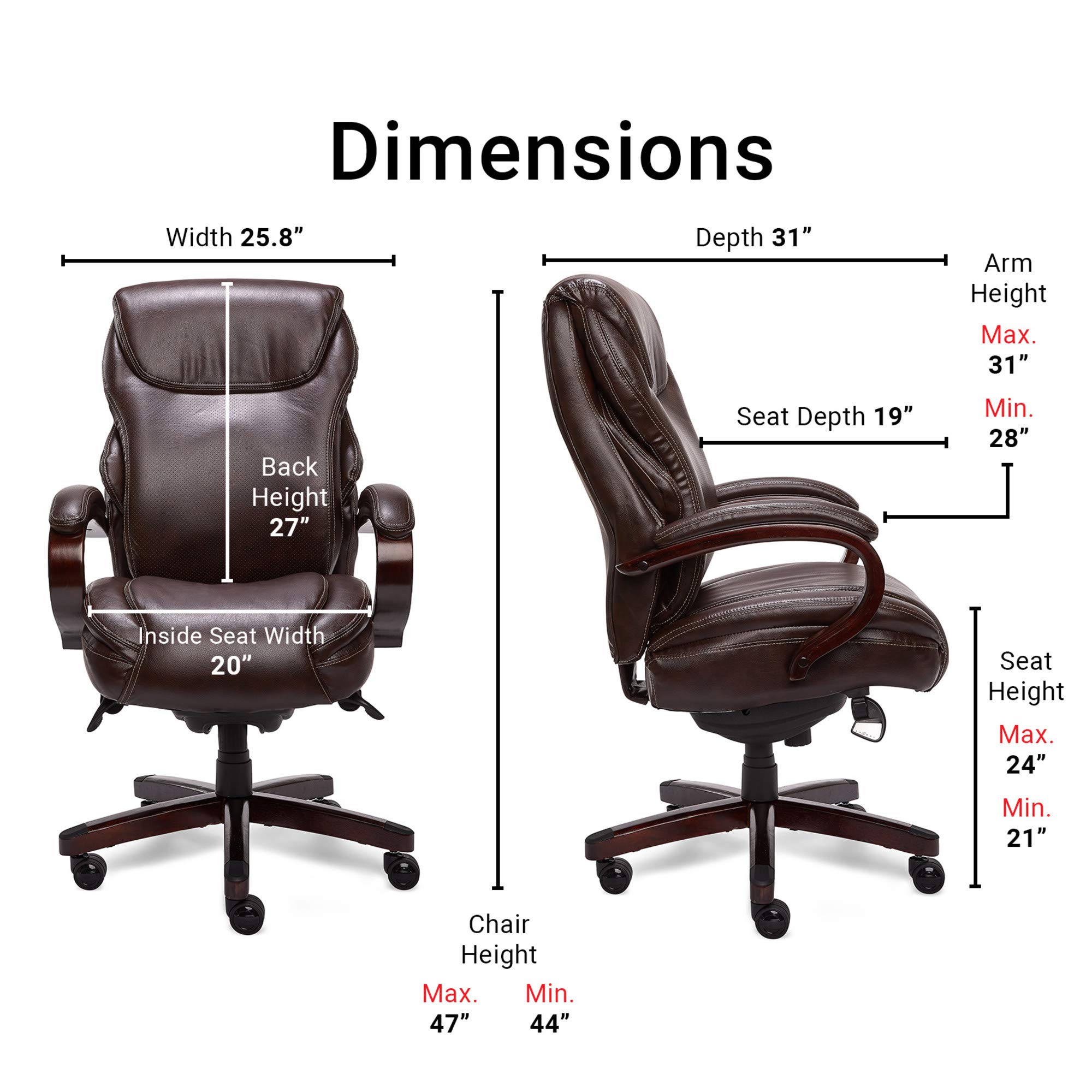 LaZBoy Hyland Executive Office Chair with AIR Technology, Adjustable