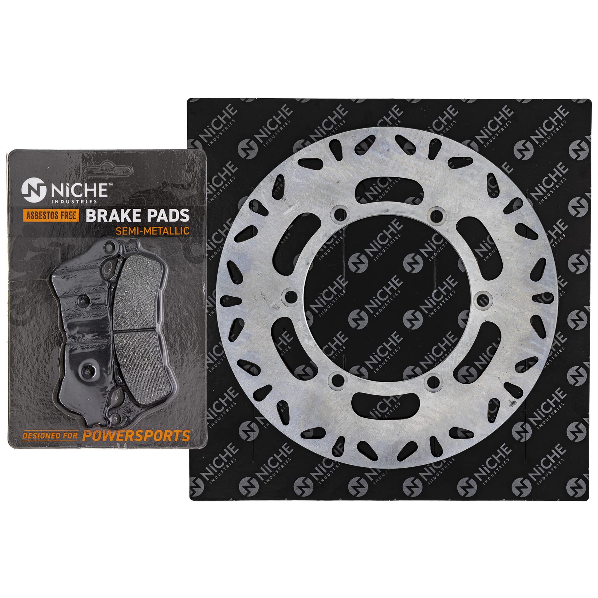 Amazon.com: NICHE Front Right Brake Rotor Pad Semi Metallic Kit