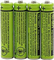 Vista 1 de 4-Pack BK-40AAABU 1.2V 400mAh Replacement Battery Pack for Panasonic Cordless Phone Handset BK40AAABU