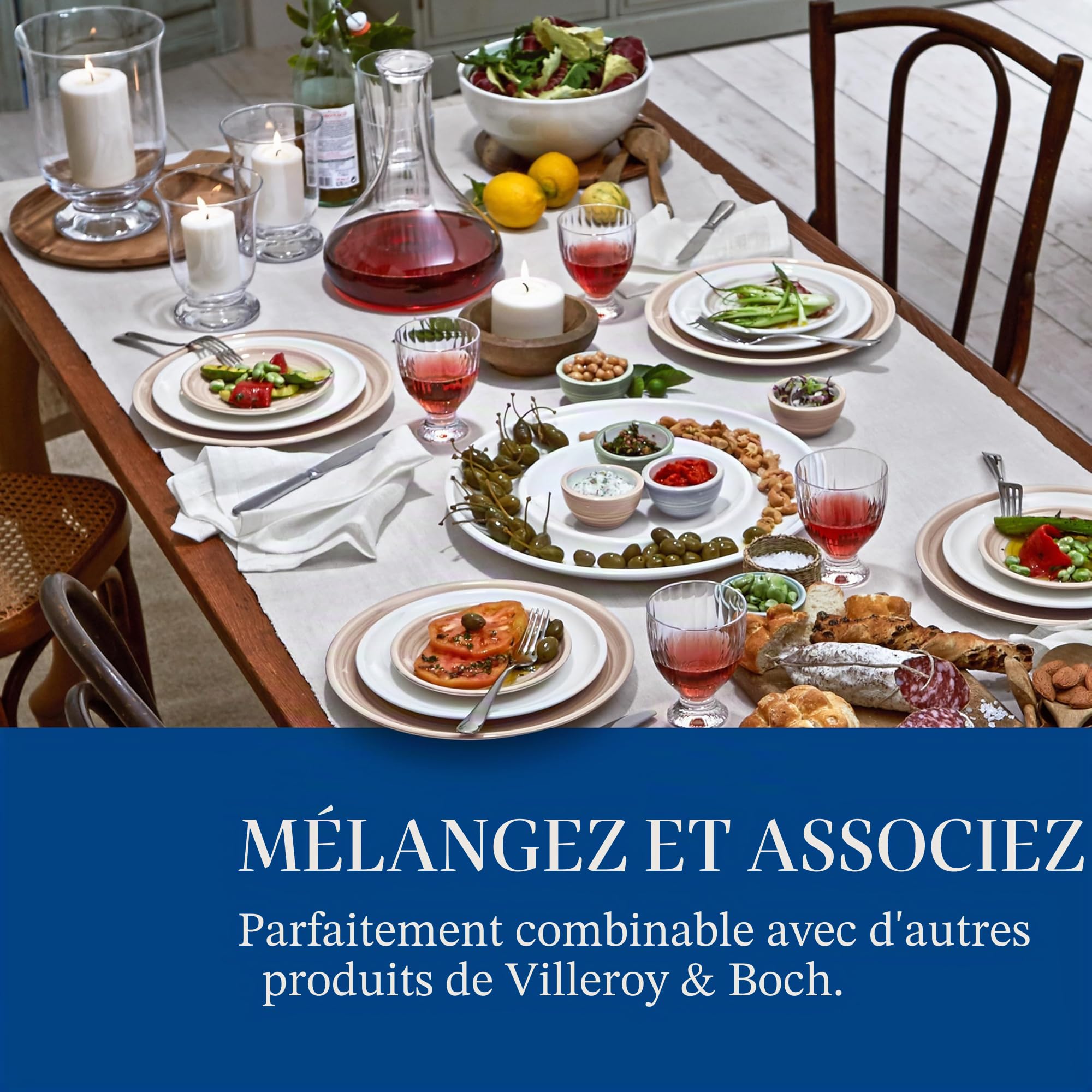 Villeroy & Boch - Oscar Couteau à Steak 6 Pièces Argent, Garanti Lave-Vaisselle, Couverts de Table, Couteaux à Steak Platine, Menagere, Ensemble Couvert, Set de Couverts de Table, Acier Inoxydable