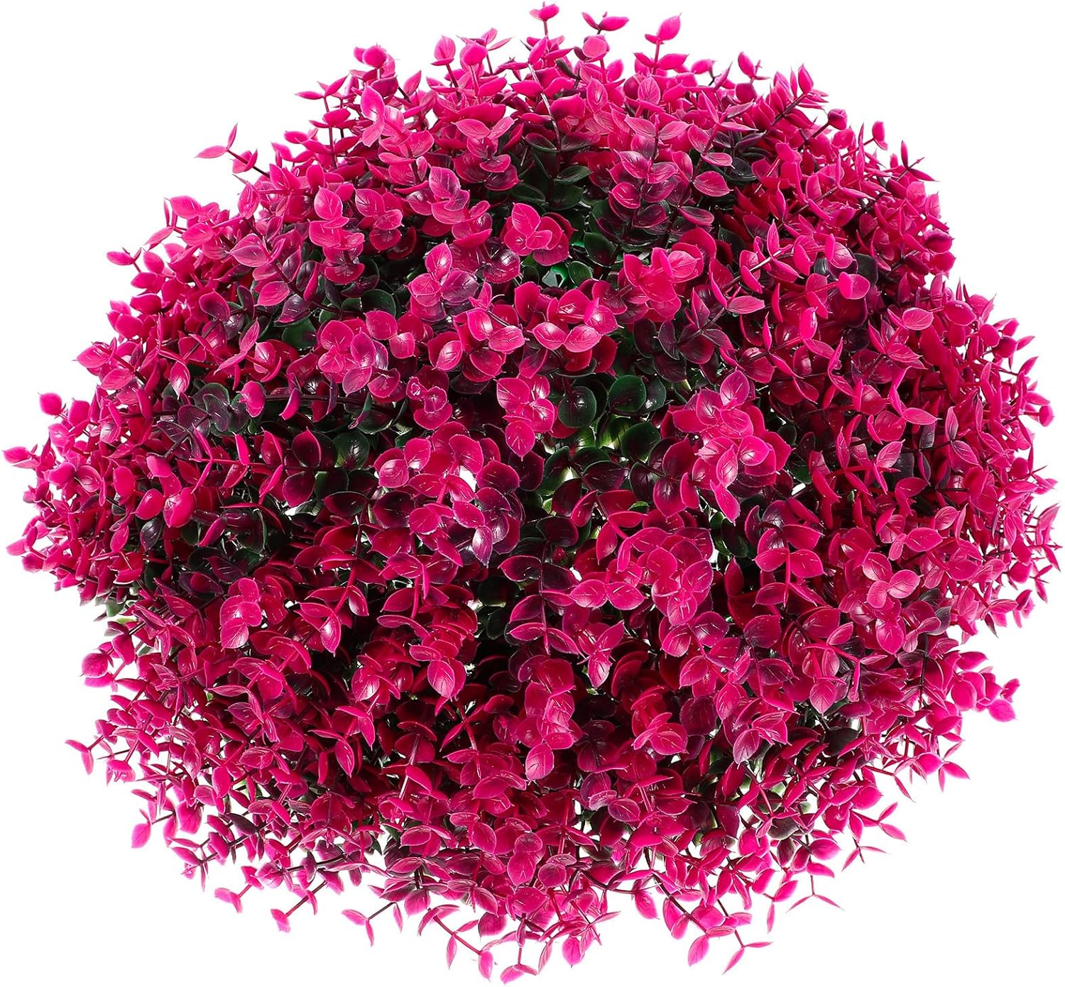 Artificial Eucalyptus Topiary Ball 35cm Purple Faux Plant Sphere Indoor Outdoor Decorative Grass Ball Pendant for Home Garden Window Display