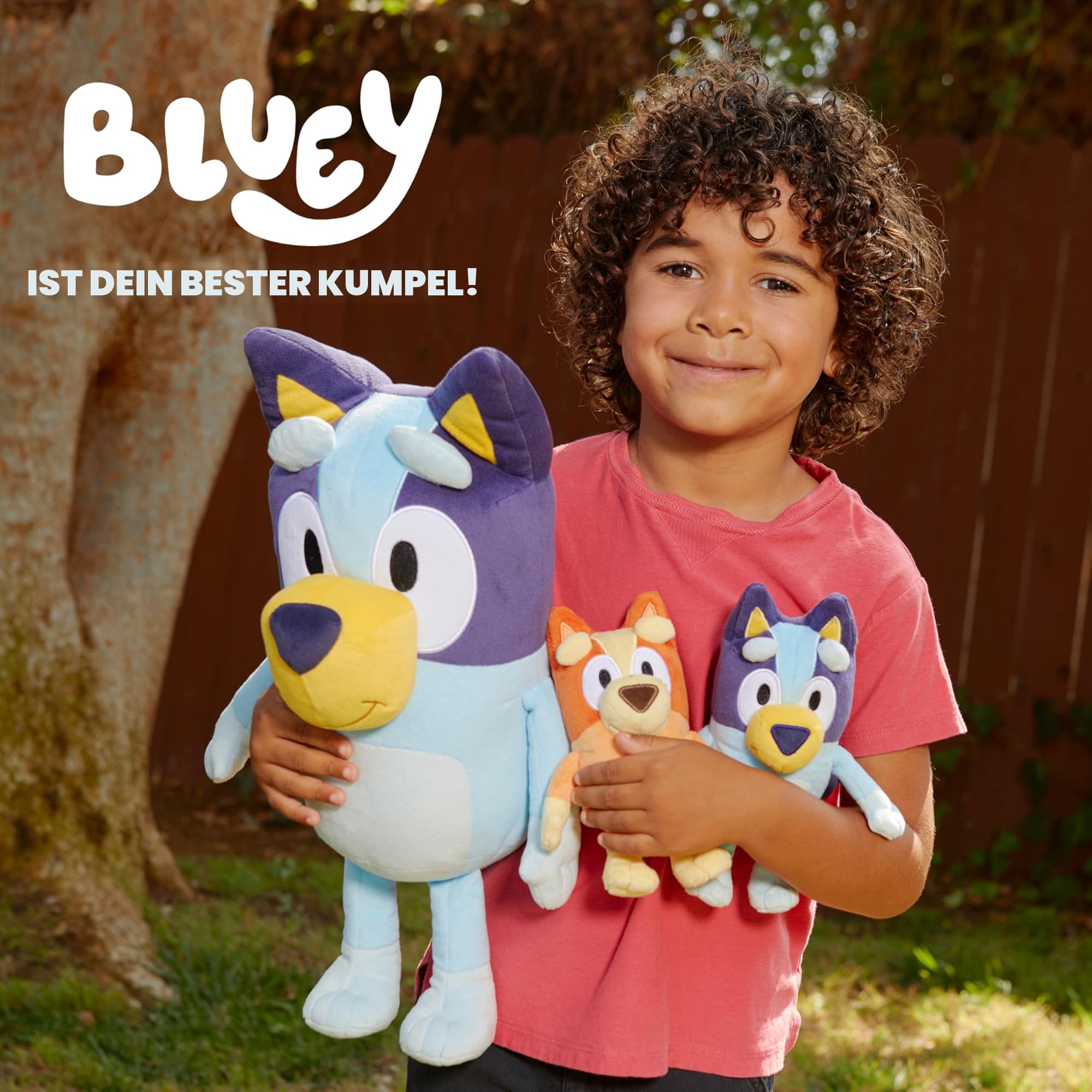 BlueY Heeler Family Plush Set 4 Pl | Weiche Bluey Charaktere, Bingo, Bandit und Chili, kuschelige Plüschtiere für Kinder ab 3 Jahren