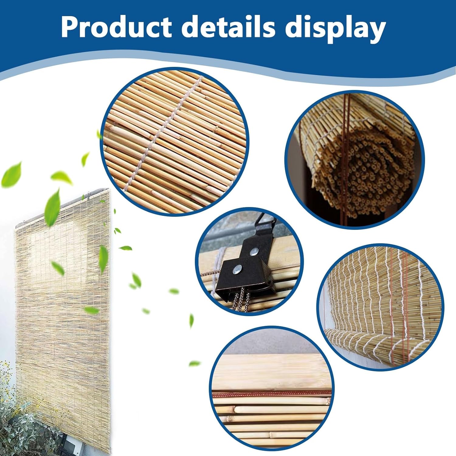 天然の葦のカーテン、 手編みの葦のカーテン、 リフト付きリードブラインド、 自然なリードカーテン、 洗濯可天然すだれ、 リードプライ