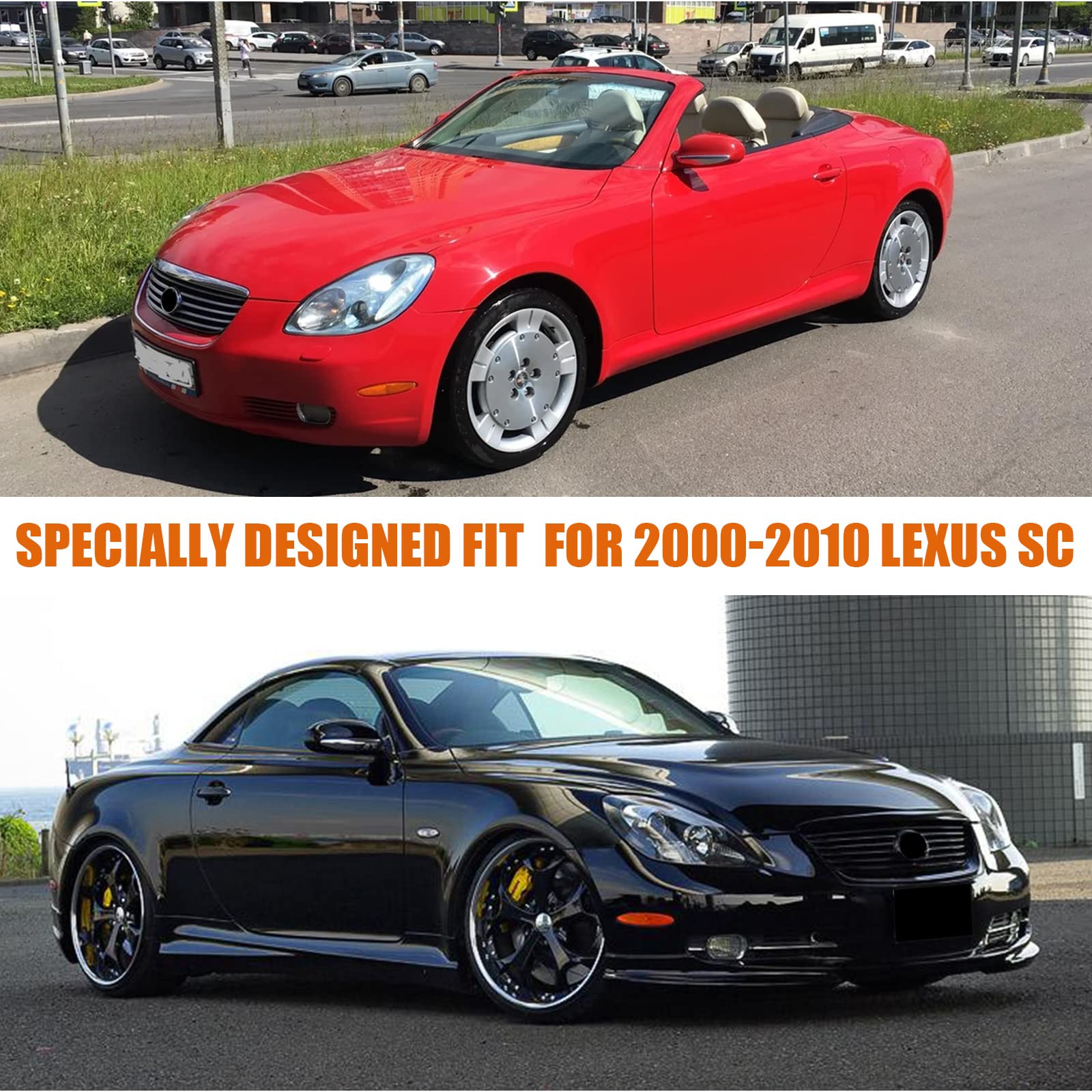 Waterproof Car Covers Replace for 2001-2010 Lexus SC430 6 Layers All Weather Custom-fit Car Cover with Zipper Door — view 6