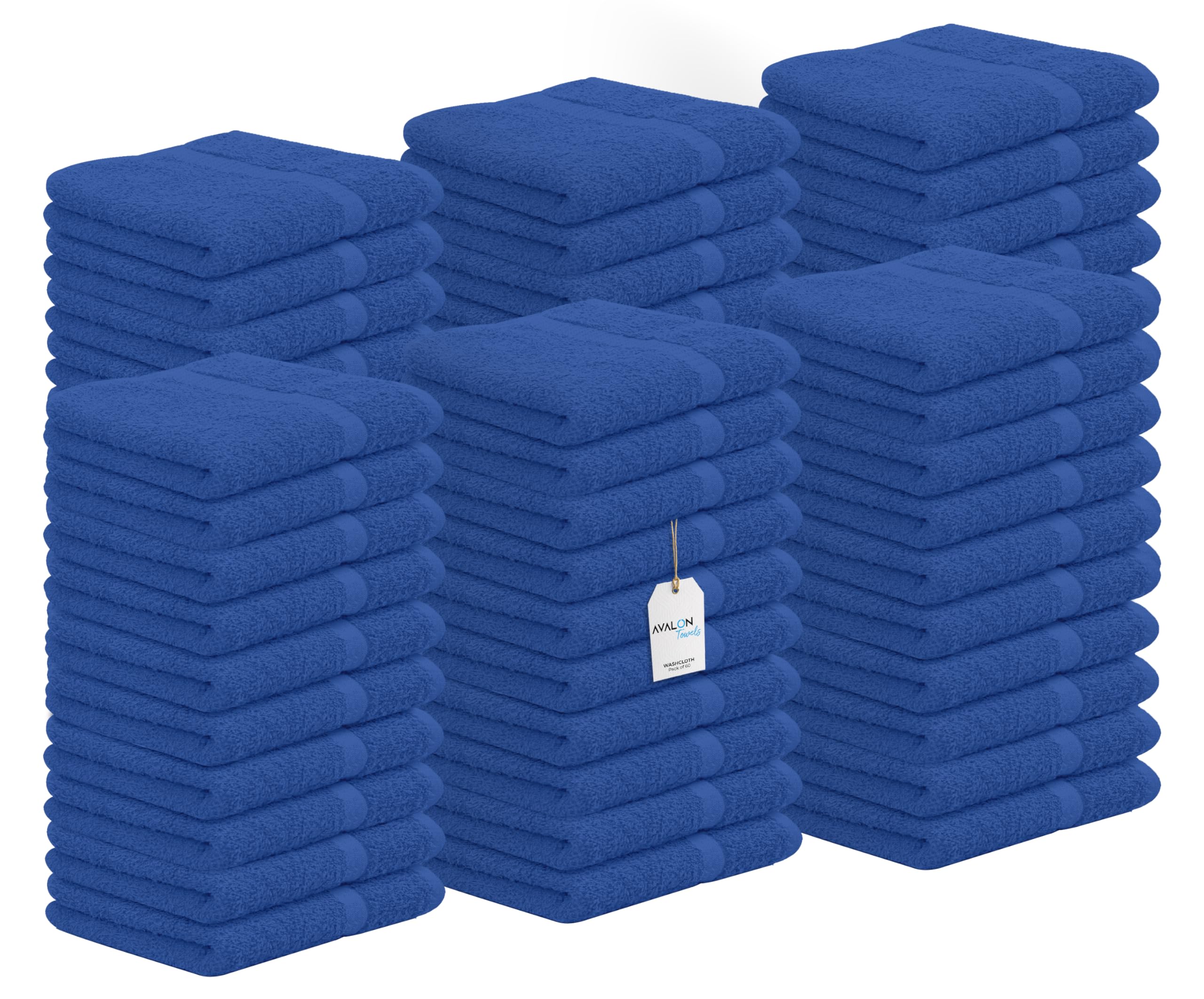 Avalon Towels Waschlappen aus Baumwolle, 100% ringgesponnene Baumwolle, saugfähig, weiche Gesichtshandtücher, Fitnesshandtücher, Hotel- und Spa-Qualität, Wiederverwendbare Gästehandtücher, 30,5 x