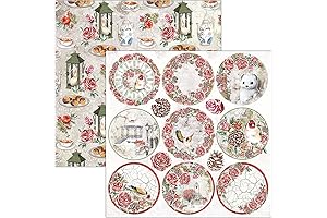 Ciao Bella Paper Collections 12x12 Double-Sided Cardstock - Medallions and Frozen Roses