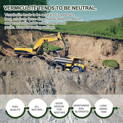 Miniatura 4 de Vermiculita hortícola de 8 cuartos a granel, vermiculita orgánica para plantas, vermiculita de grado curso para jardinería, plantas de interior,