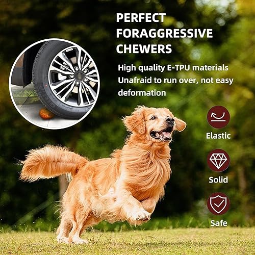 Miniatura 5 de Paquete de 4 pelotas para perros E-TPU, pelotas de tenis indestructibles de 3.15 pulgadas para perros, juguetes duraderos para perros masticadores