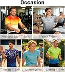 Men's Athletic T-Shirts Breathable Quick Dry Crewneck Short Sleeve T-Shirt Gym Workout Tees Activewear Homme M-2XL