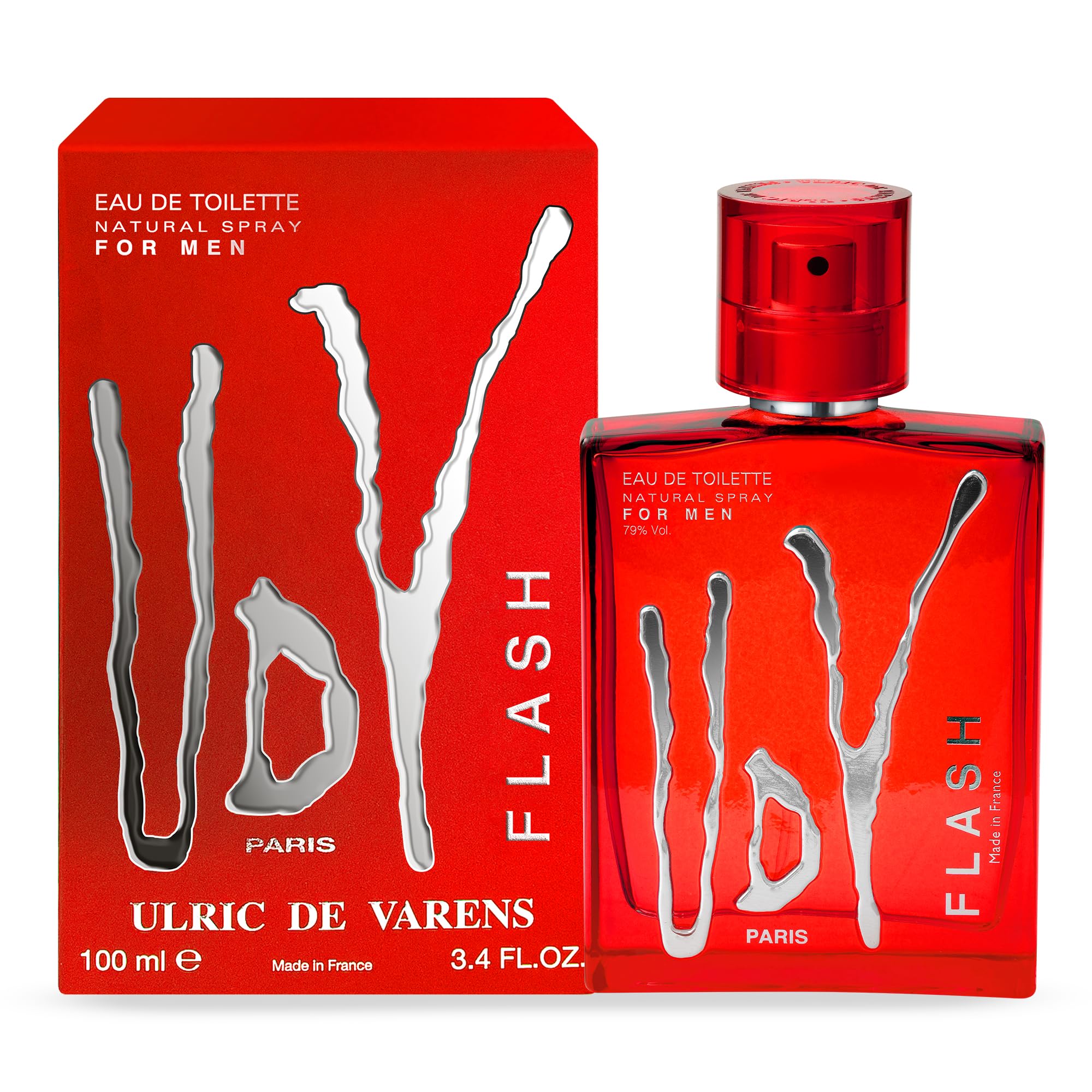 ULRIC DE VARENS - UDV Flash Eau de Toilette - Oriental Marine Fougère - Men's Perfume - Spray - Made in France - 100 ml