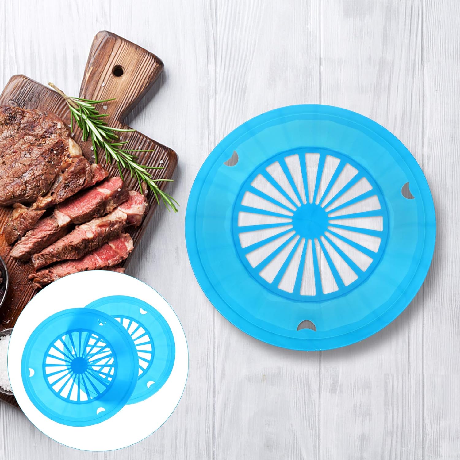 Hemoton Reusable Bbq Plate Holders 10-Pack 10.62 Inch Plastic Dinner Plates Lightweight Barbecue Trays for Outdoor Picnics Family Gatherings Camping