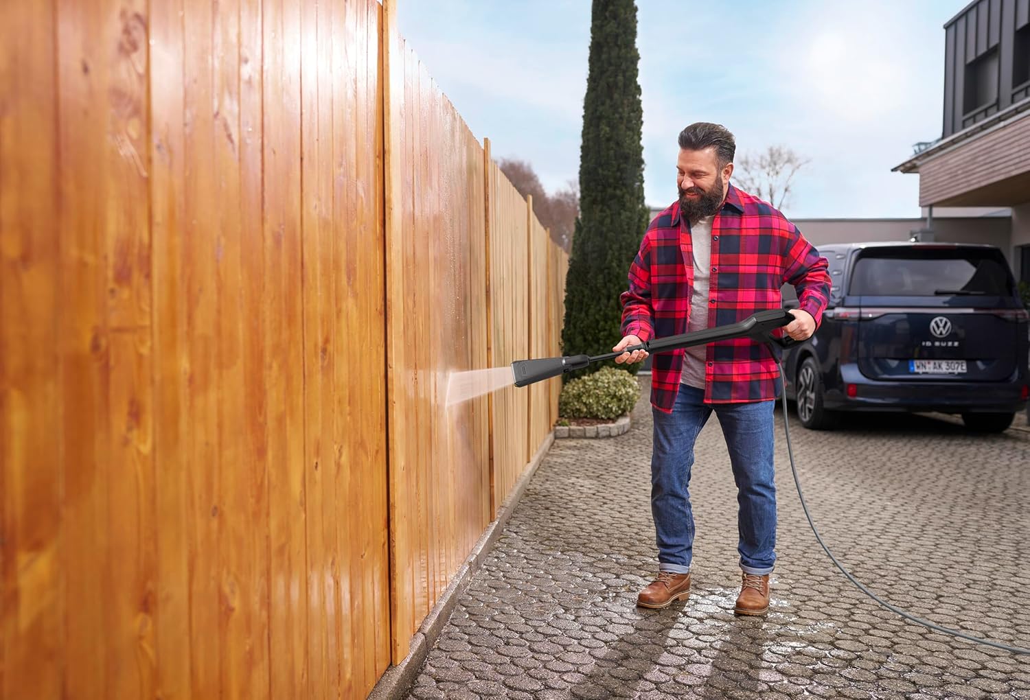 Kärcher K 7 WCM Flex eco!Booster high-Pressure Washer, Pressure: max. 180 bar, Flow Rate: 550 l/h, Area: 60 m²/h, Weight: 17 kg, PremiumFlex high-Pressure Hose, Dirt Blaster, eco!Booster