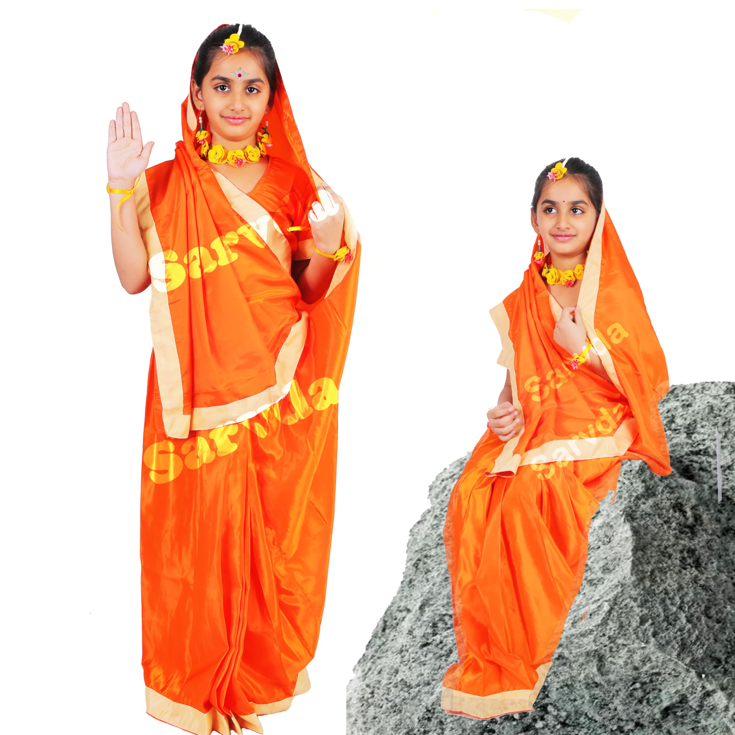 Sarvda Hosiery, Velvet, And Satin Mythological & Halloween Theme Fancy Dress For Girls | With Accessories | Sita Costume For Age 3 4 5 6 7 Kids,Multicolor (B0CL3775WR) Amazon Price History, Amazon Price Tracker