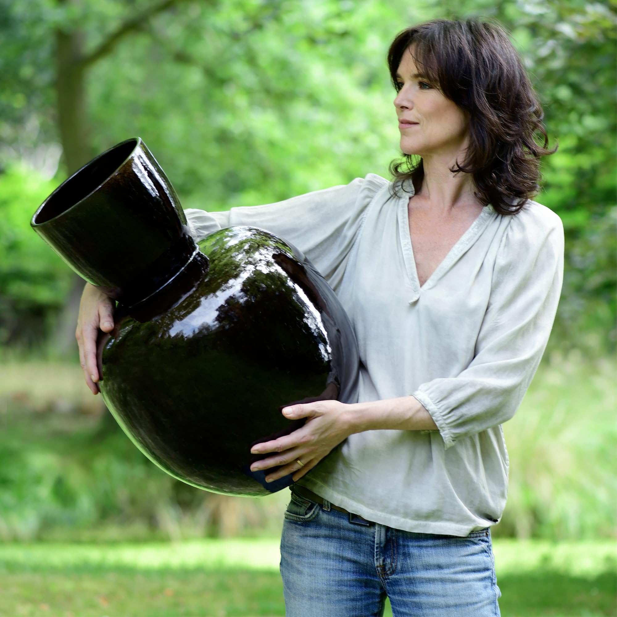Amazon.co.jp: SERAX 陶器 フラワーベース オブジェ 高さ39cm Vase S