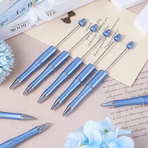 Miniatura 3 de Beadthoven - 20 bolígrafos de plástico con cuentas de tinta negra, para manualidades, suministros de decoración de bolígrafos, oficina, escuela