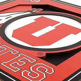YouTheFan NCAA Utah Utes 3D Logo Series Wall Art - 12x12