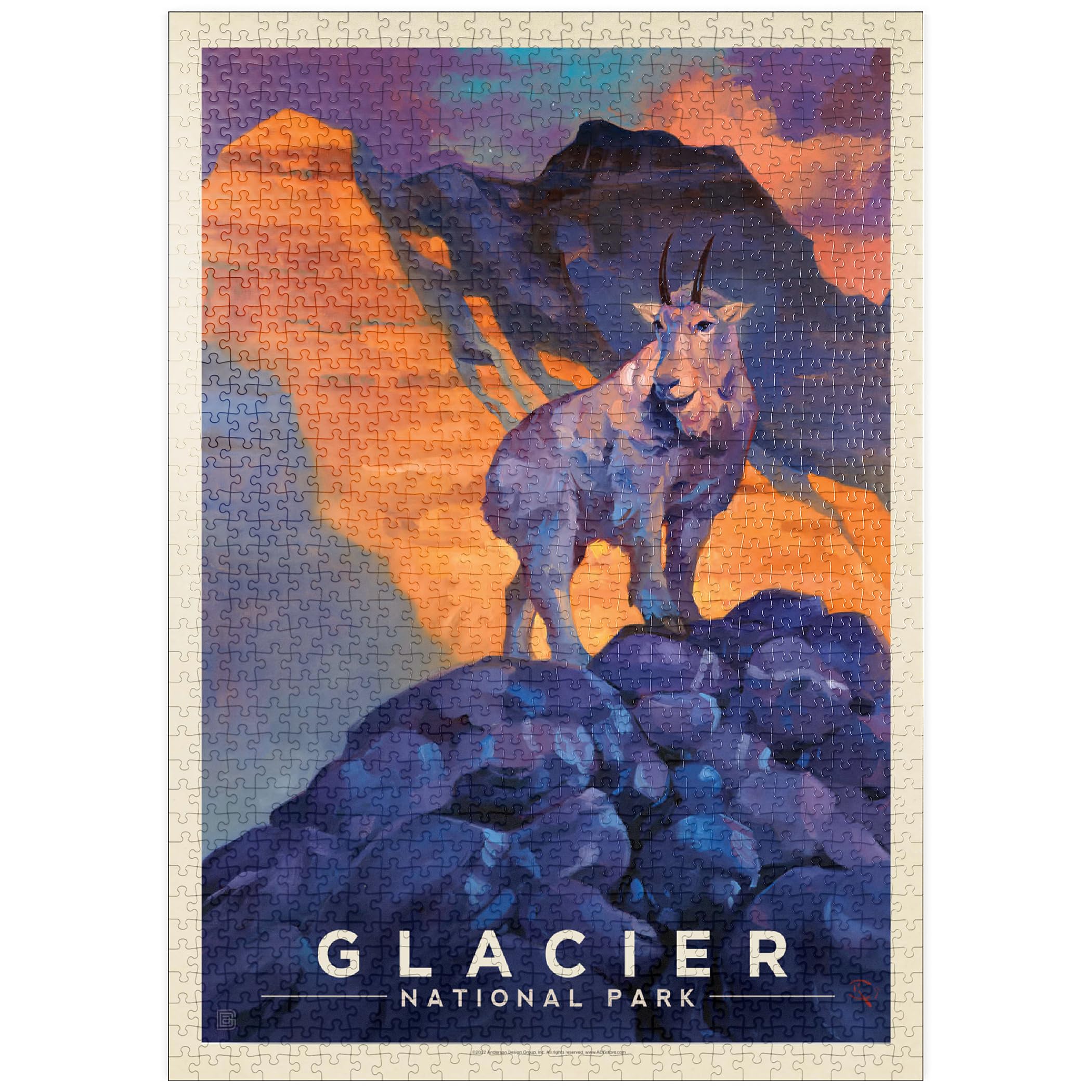Glacier National Park: Mountain Goat - Premium 1000 pieces Puzzle - MyPuzzle special collection from Anderson Design Group