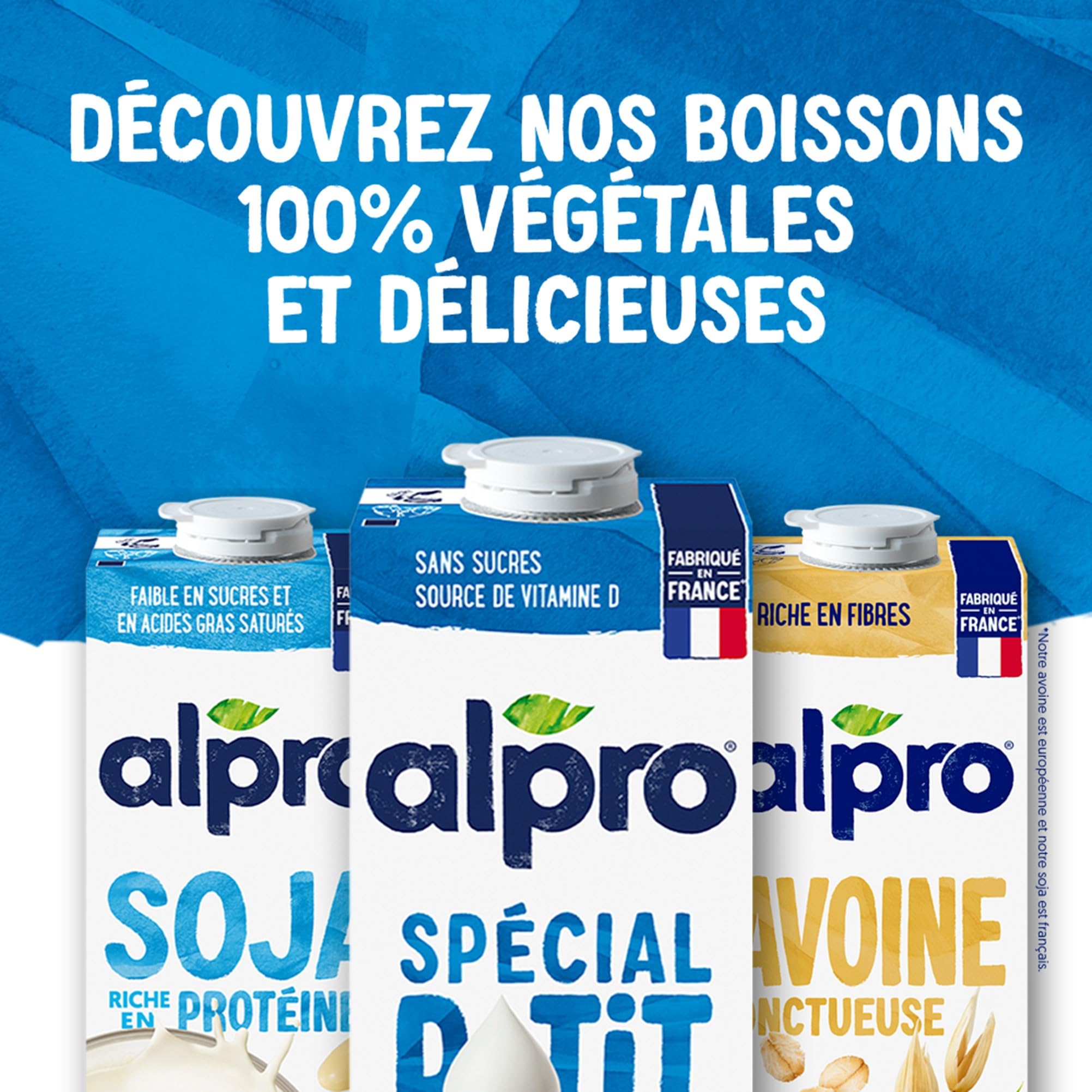 Alpro - Boisson Végétale - Spécial Petit Déjeuner Avoine - 1L - Lot de 8x1L