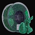 eSUN eStars PLA Luminous 3D Printer Filament, 1.75mm 1KG Spool Upgrade Strong Glow in The Dark Shiny PLA for 3D Printers, Luminous Shiny Galaxy Black