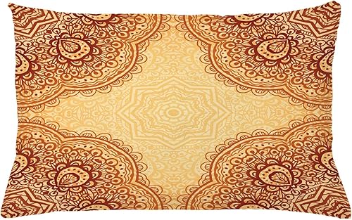 Miniatura 12 de Lunarable Funda de cojín contemporánea, patrón de diamante con triángulos, ilustraciones abstractas, ilustraciones ornamentales, funda de almohada