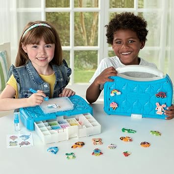 Aquabeads 35087 Craft Studio Starter Set Water Bead Craft Set in a Carry Case for Children from 4 Years Old, Child-Safe, No Ironing or Gluing Required
