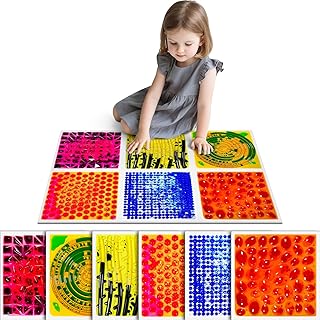 Sensory Floor Lava Tiles: Sensory Liquid Tiles Colorful Liquid Fusion Ac...