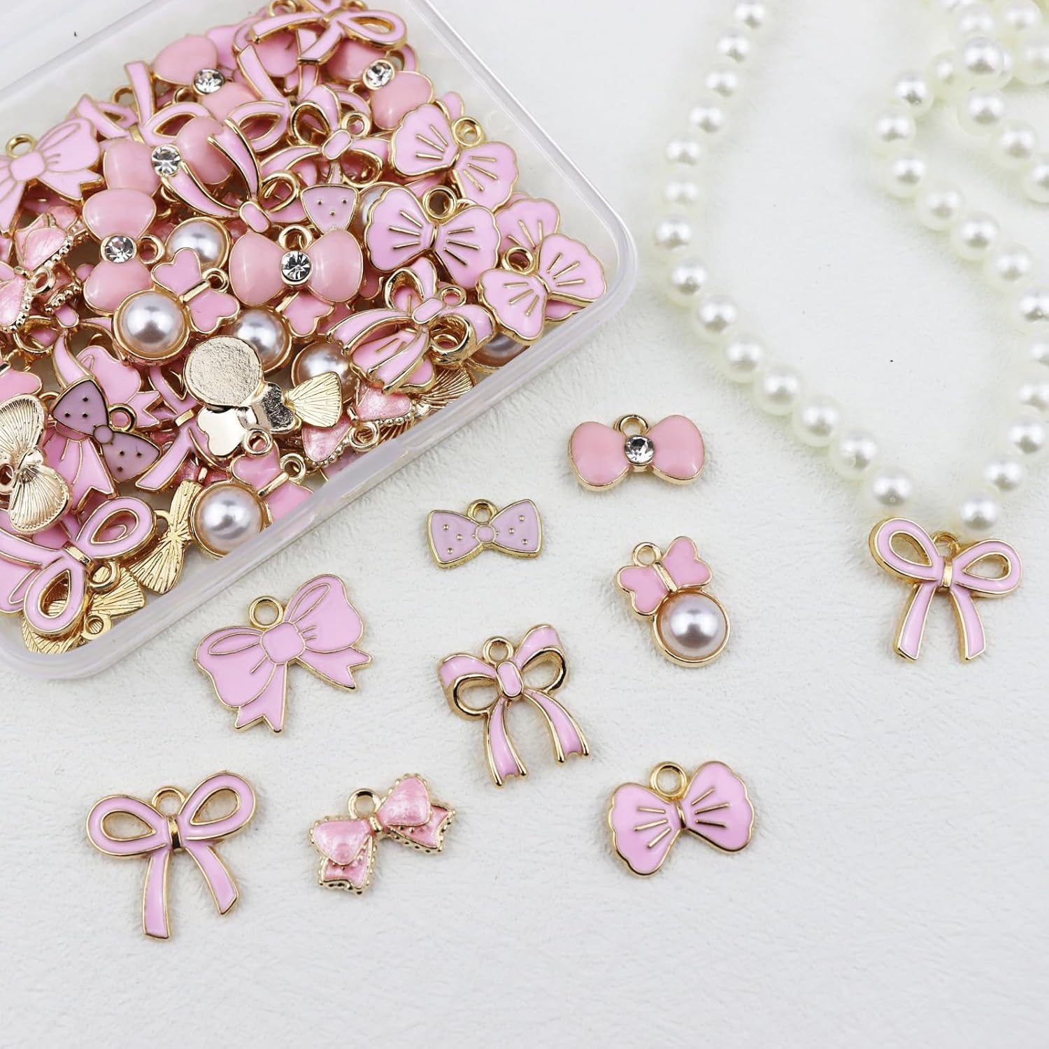 80Pcs 8 Style Enamel Bowknot Charms - Image 4