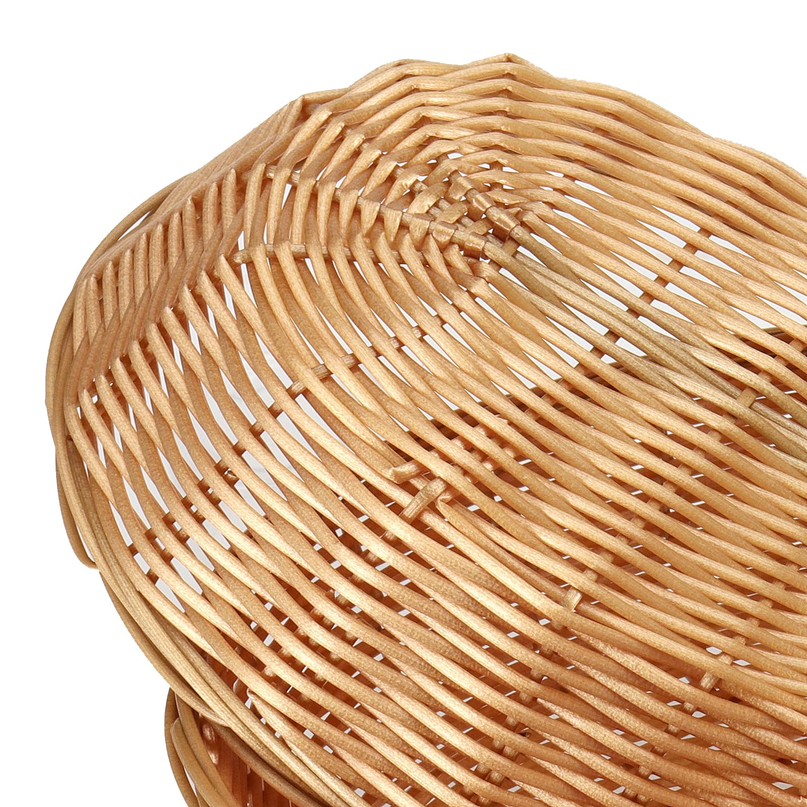 FUNSUEI Lot de 18 corbeilles à pain ovales en plastique - 23 x 15 x 6,5 cm - Corbeille à pain tressée ovale