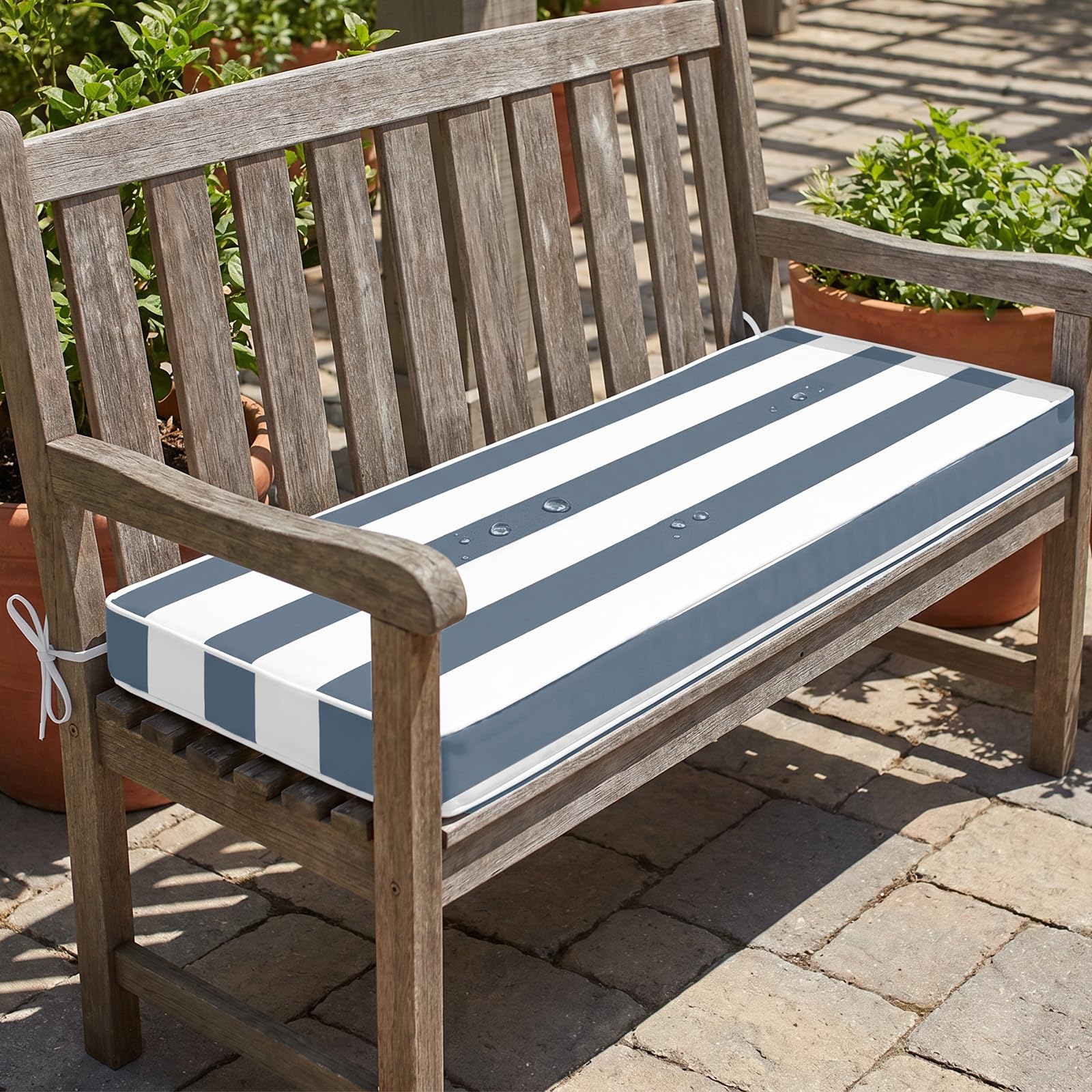 Waterproof Garden Bench Rattan Cushion Pad Garden Bench Pad 105x45x5cm