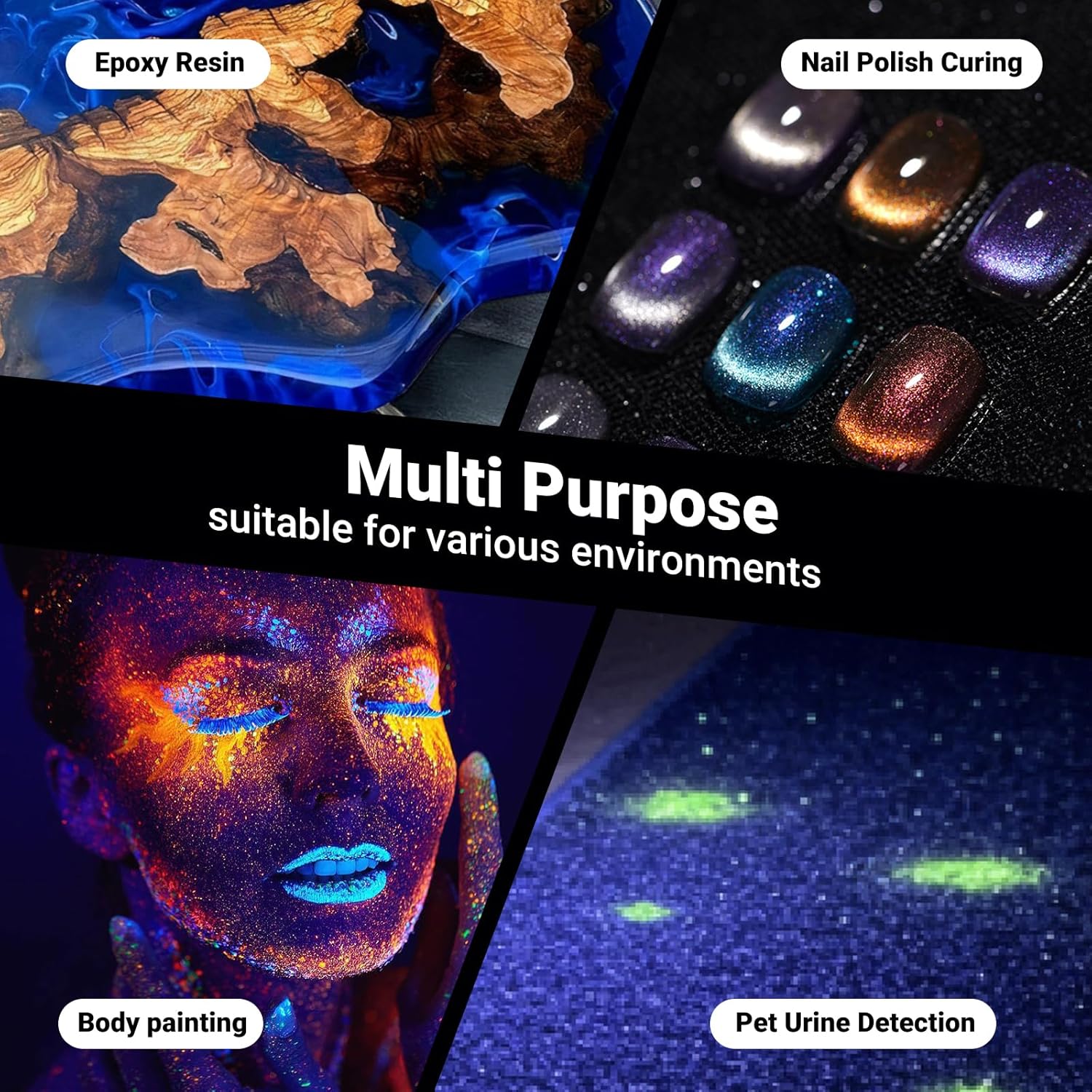 HOOTUU UV Resin Lamp, Foldable Rechargeable UV Light for Resin Curing, Portable UV Resin Light for Crafts, Small DIY Projects