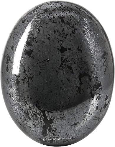 Piedra de palma de hematita, piedra de masaje para equilibrio natural de chakras corporales, curación de reiki y rejilla de cristal