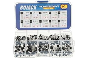 BOJACK 10 Values 250 Pcs Assortment Kit for Transistors